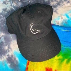 Black Embroidered Dinosaur Dad Hat EUC